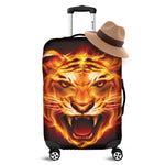 Flame Tiger Print Luggage Cover