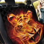 Flame Tiger Print Pet Car Back Seat Cover