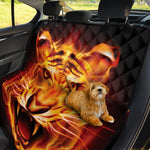 Flame Tiger Print Pet Car Back Seat Cover