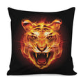 Flame Tiger Print Pillow Cover