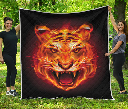 Flame Tiger Print Quilt