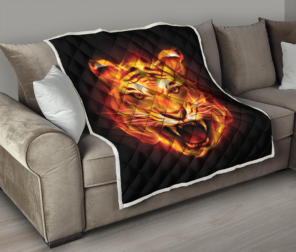Flame Tiger Print Quilt