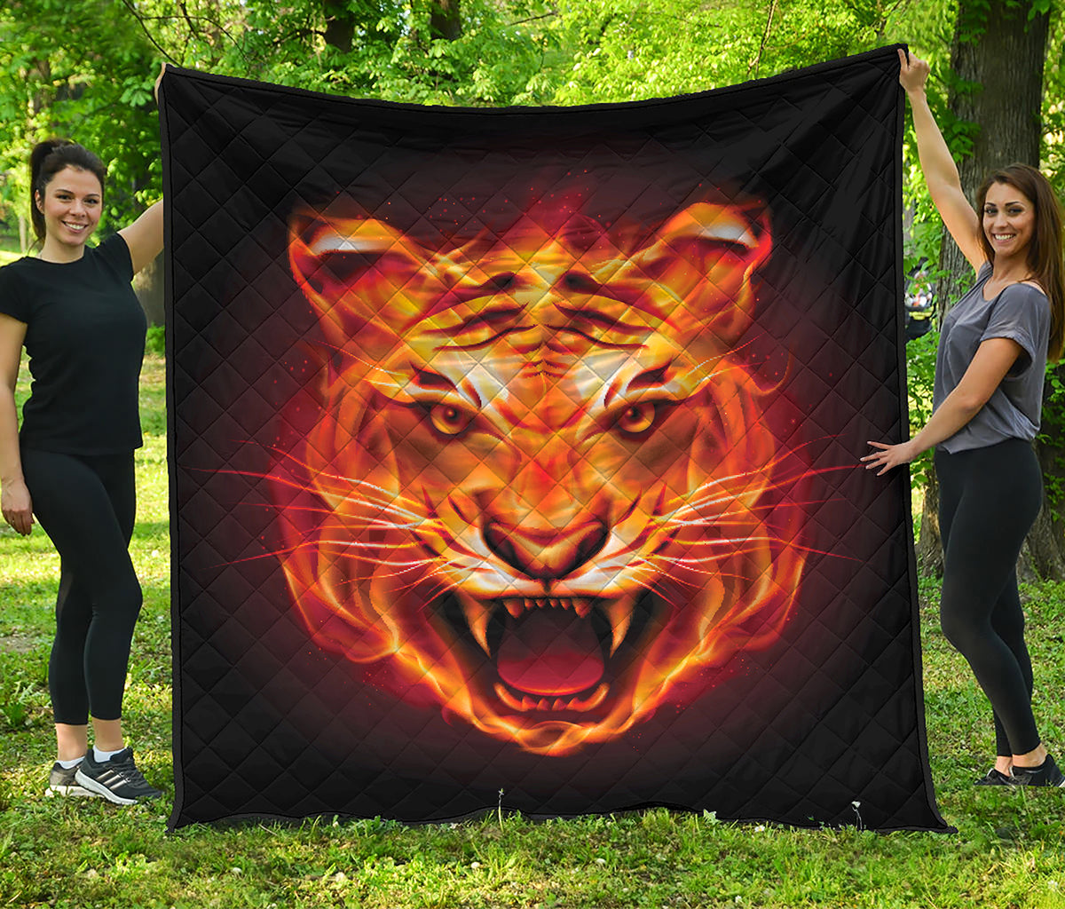 Flame Tiger Print Quilt