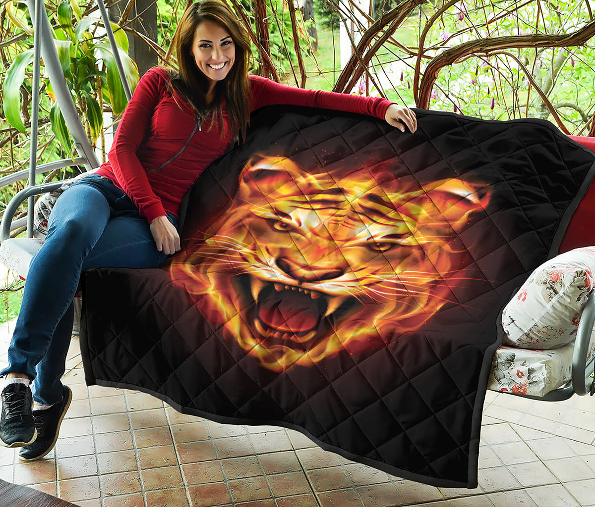 Flame Tiger Print Quilt
