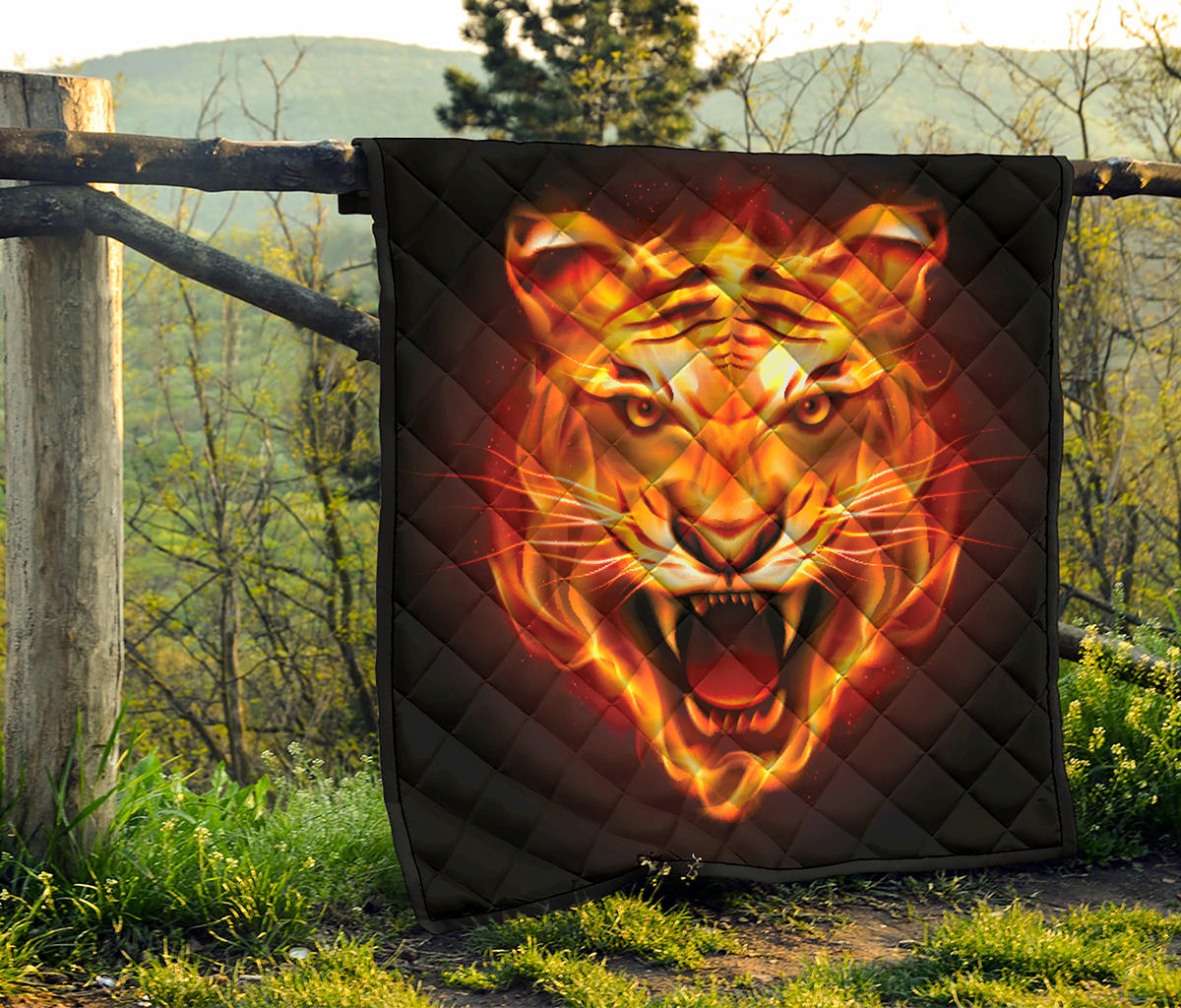 Flame Tiger Print Quilt