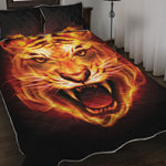 Flame Tiger Print Quilt Bed Set
