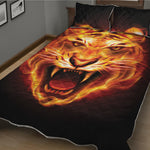 Flame Tiger Print Quilt Bed Set