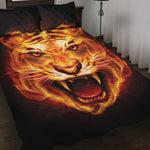 Flame Tiger Print Quilt Bed Set
