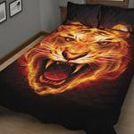 Flame Tiger Print Quilt Bed Set