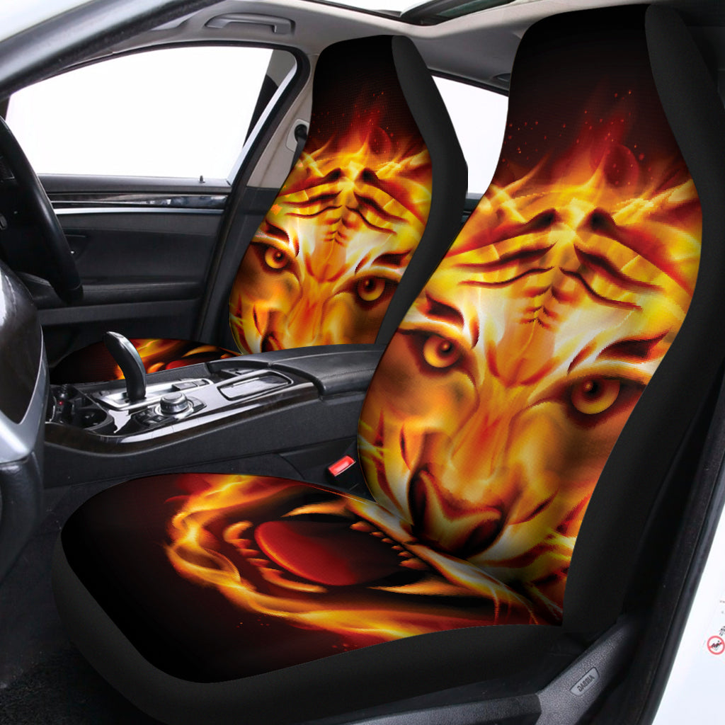 Flame Tiger Print Universal Fit Car Seat Covers