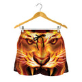 Flame Tiger Print Women's Shorts