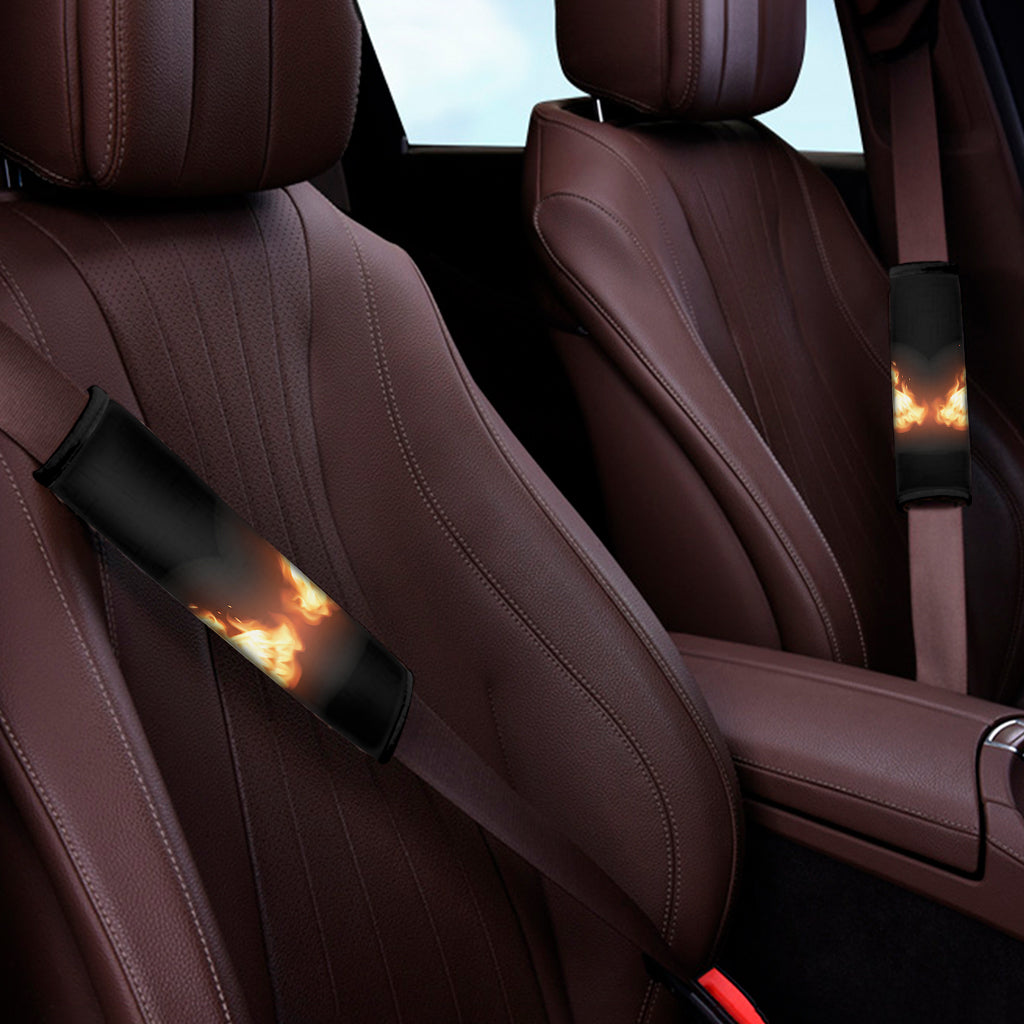 Flame Wings Print Car Seat Belt Covers