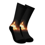 Flame Wings Print Crew Socks