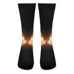 Flame Wings Print Crew Socks