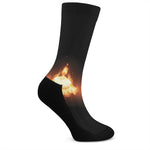Flame Wings Print Crew Socks