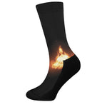 Flame Wings Print Crew Socks