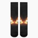 Flame Wings Print Crew Socks