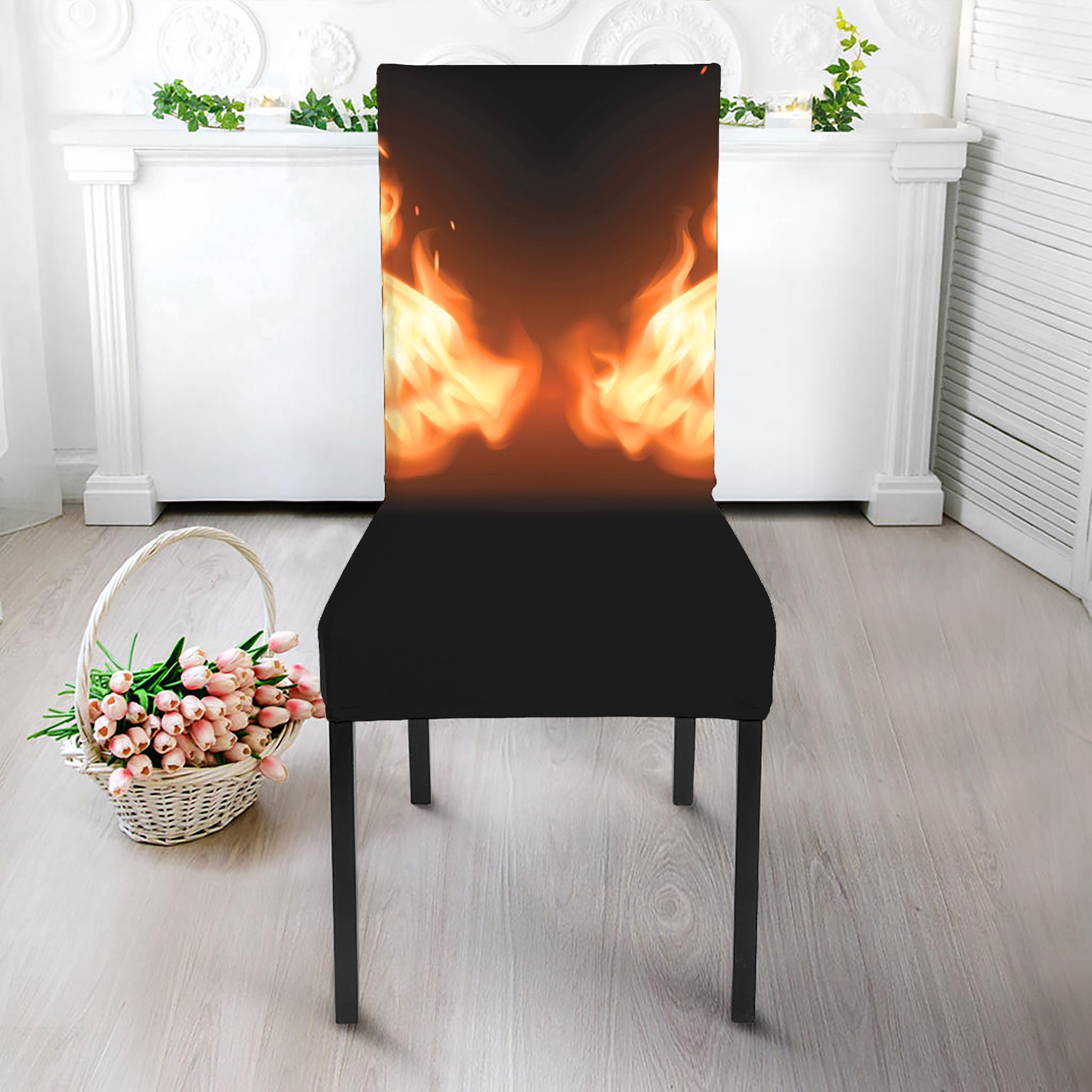 Flame Wings Print Dining Chair Slipcover