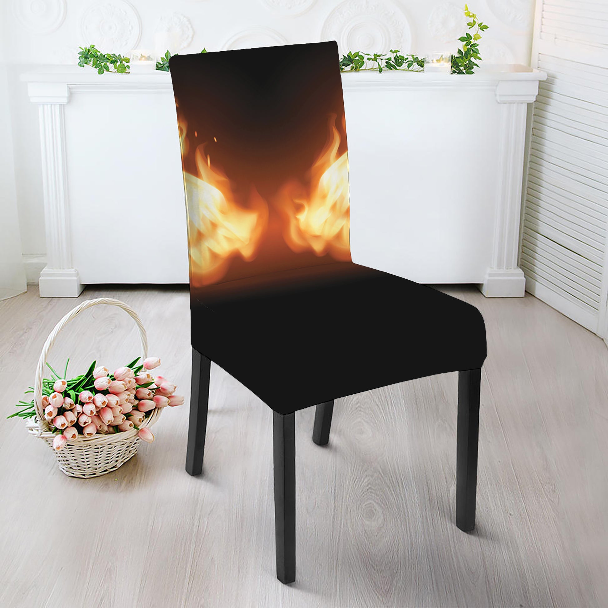 Flame Wings Print Dining Chair Slipcover
