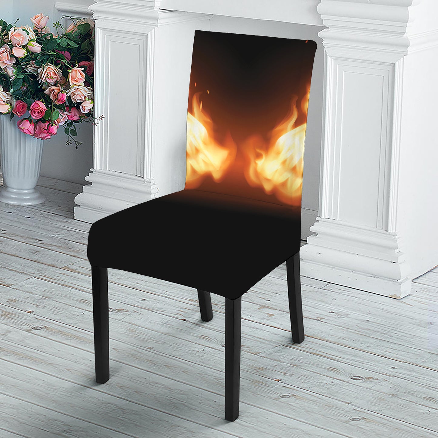 Flame Wings Print Dining Chair Slipcover