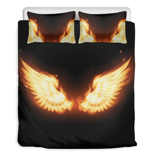 Flame Wings Print Duvet Cover Bedding Set