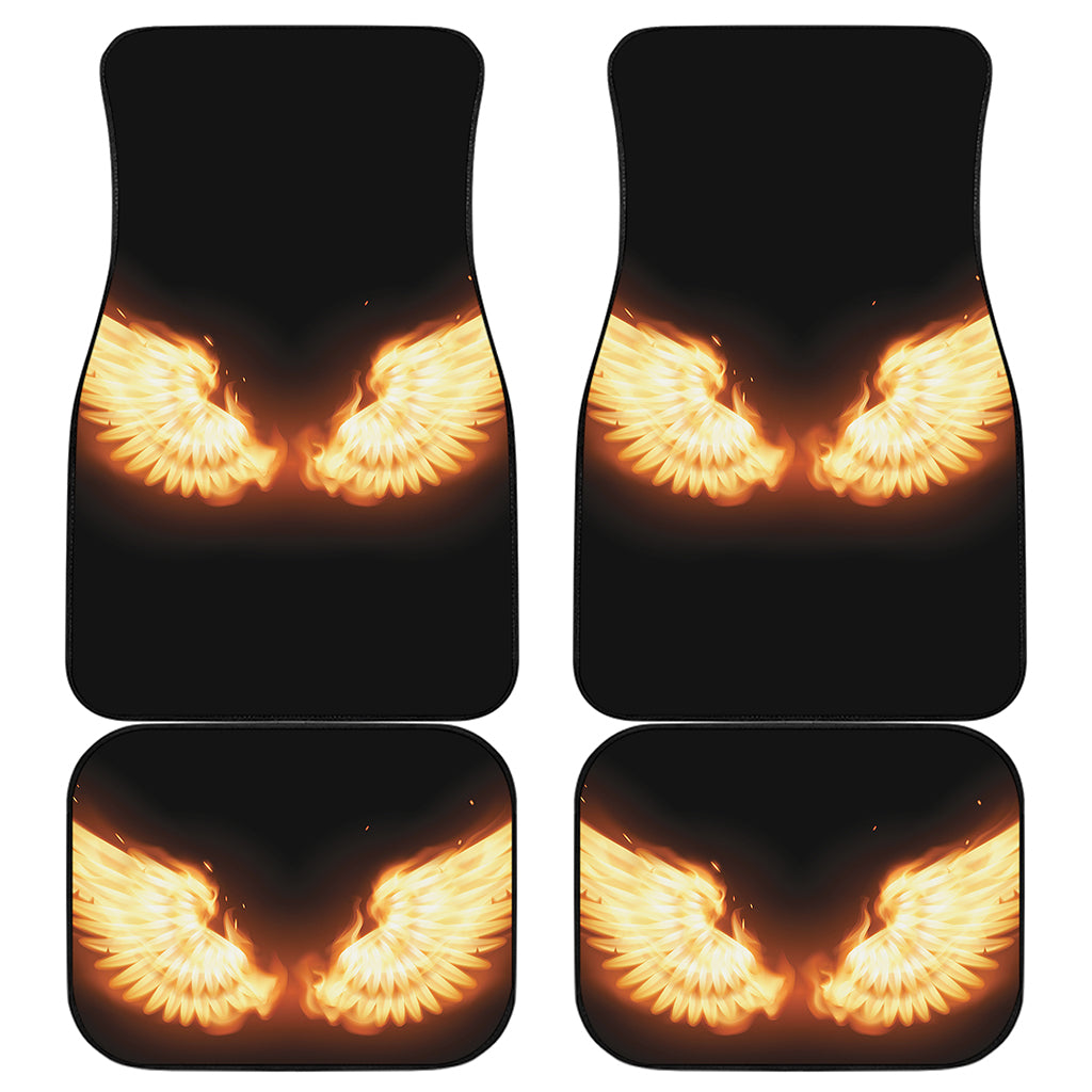 Flame Wings Print Front and Back Car Floor Mats