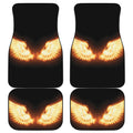 Flame Wings Print Front and Back Car Floor Mats