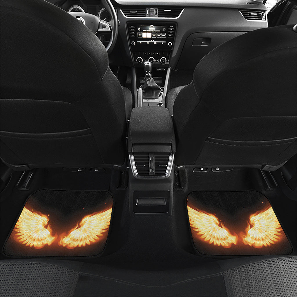 Flame Wings Print Front and Back Car Floor Mats