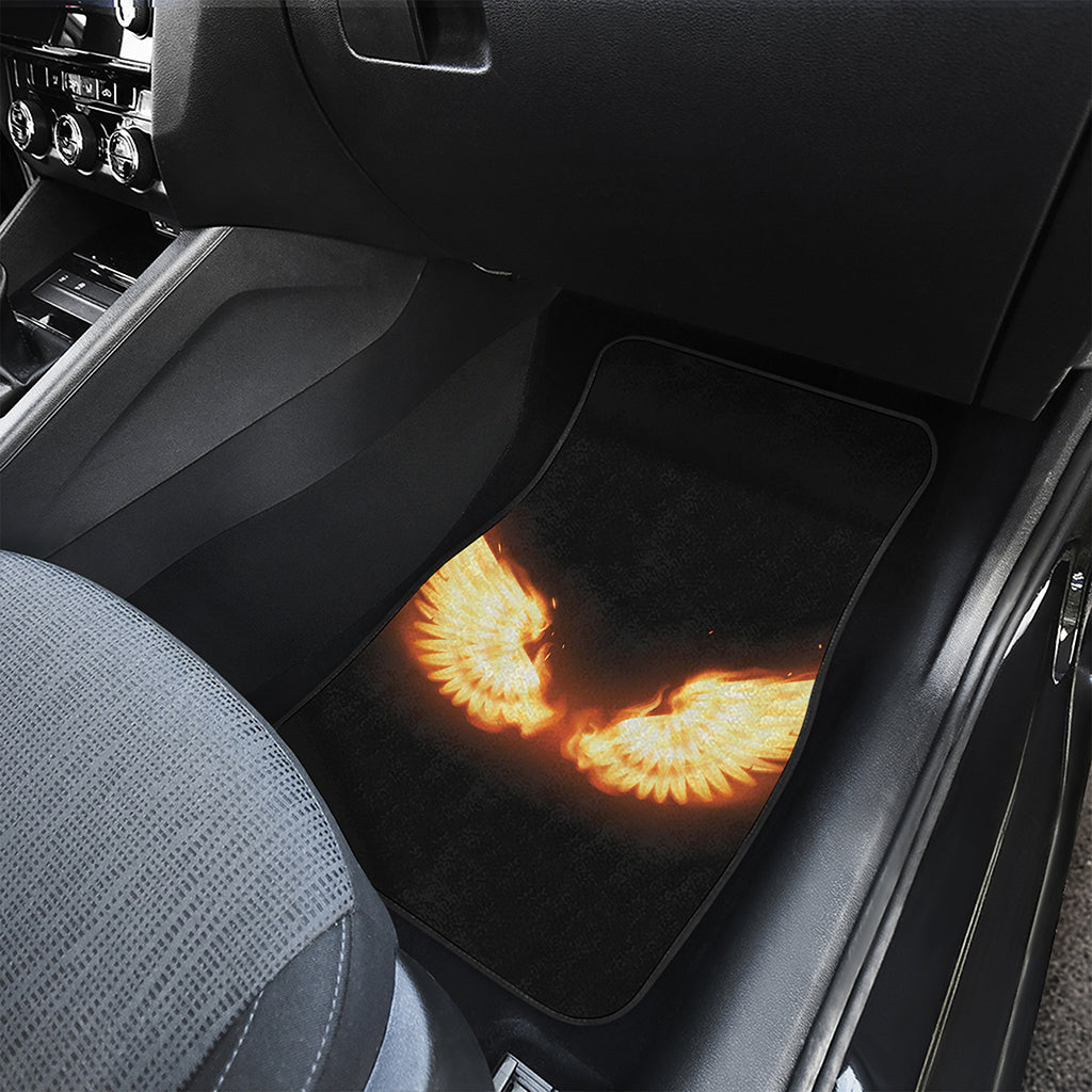 Flame Wings Print Front and Back Car Floor Mats