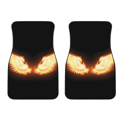 Flame Wings Print Front Car Floor Mats
