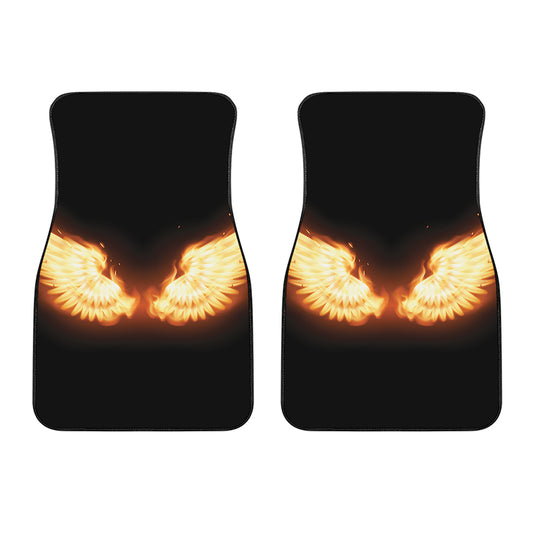 Flame Wings Print Front Car Floor Mats