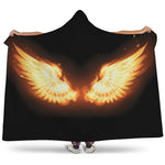 Flame Wings Print Hooded Blanket