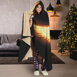 Flame Wings Print Hooded Blanket