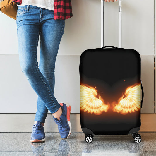 Flame Wings Print Luggage Cover