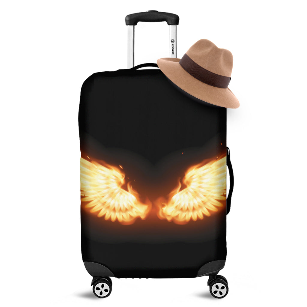 Flame Wings Print Luggage Cover