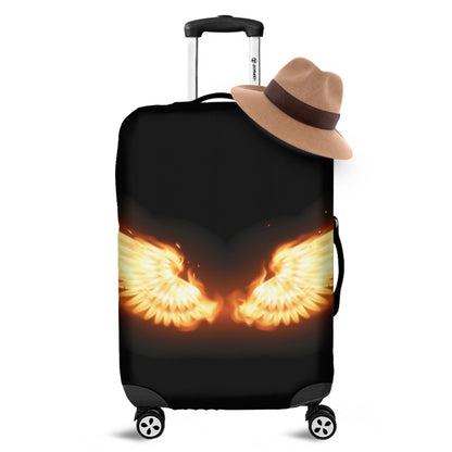 Flame Wings Print Luggage Cover
