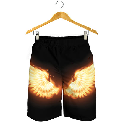 Flame Wings Print Men's Shorts