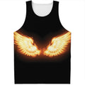 Flame Wings Print Men's Tank Top
