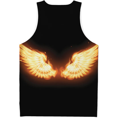 Flame Wings Print Men's Tank Top