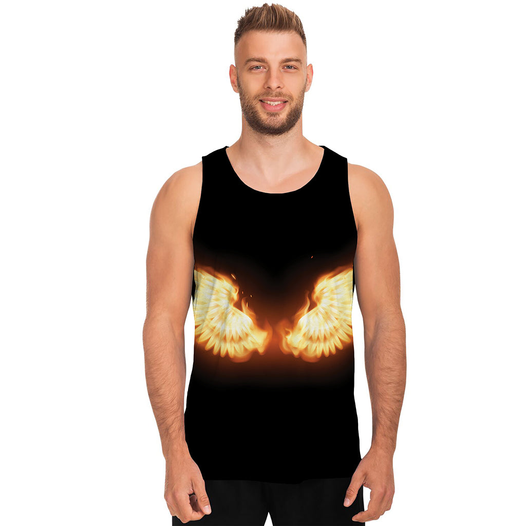 Flame Wings Print Men's Tank Top