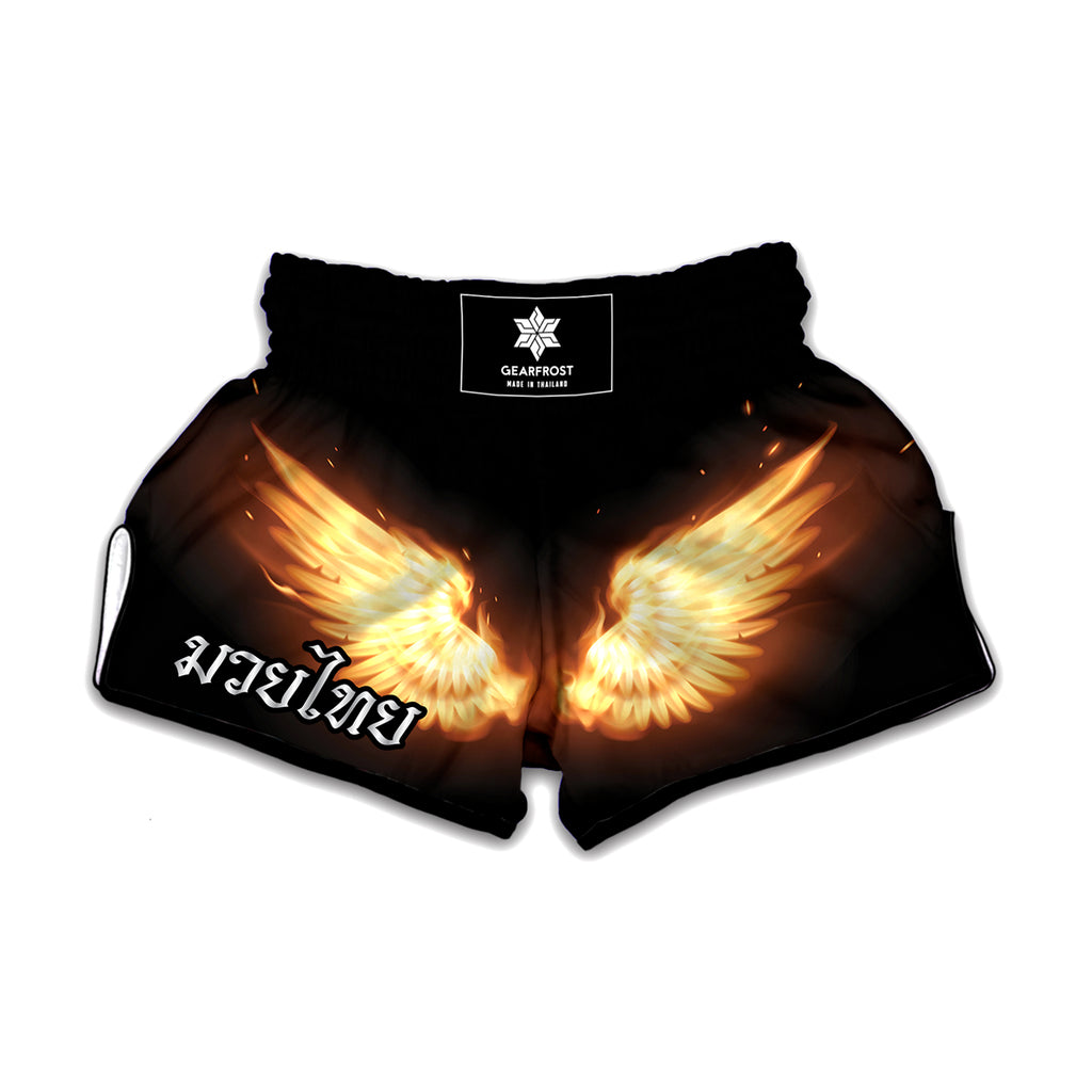 Flame Wings Print Muay Thai Boxing Shorts