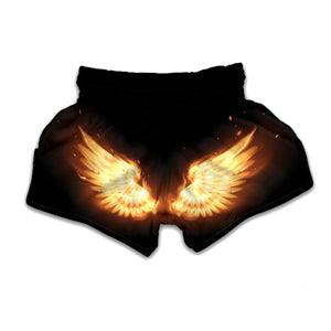 Flame Wings Print Muay Thai Boxing Shorts