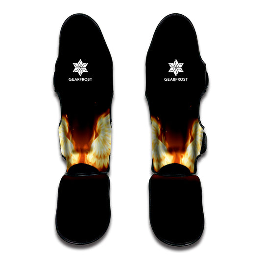 Flame Wings Print Muay Thai Shin Guard