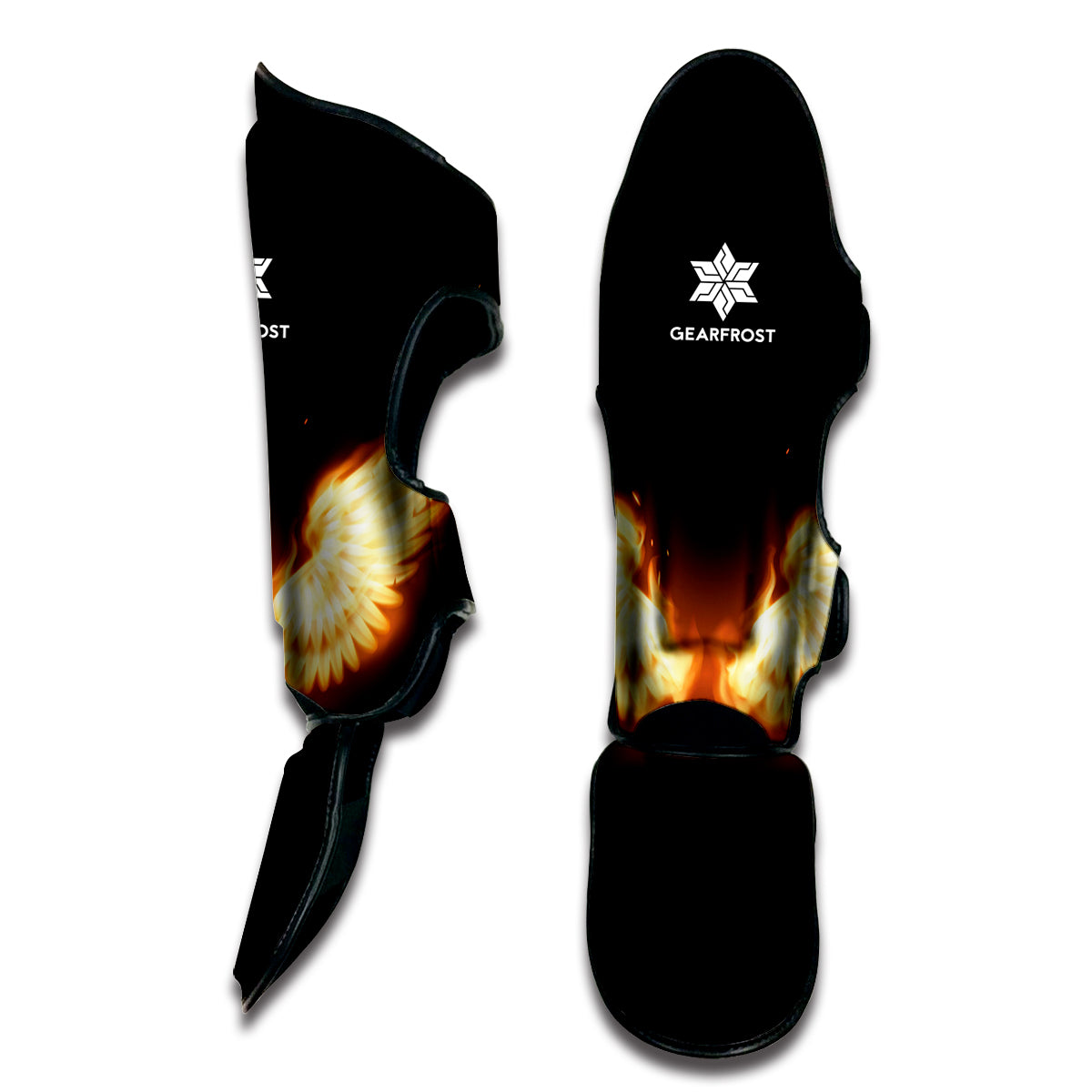 Flame Wings Print Muay Thai Shin Guard