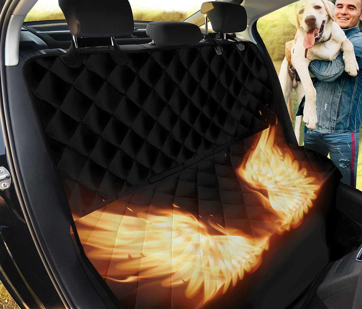 Flame Wings Print Pet Car Back Seat Cover