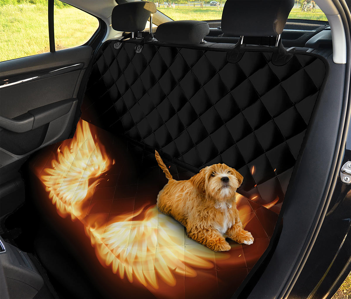 Flame Wings Print Pet Car Back Seat Cover