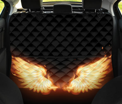 Flame Wings Print Pet Car Back Seat Cover