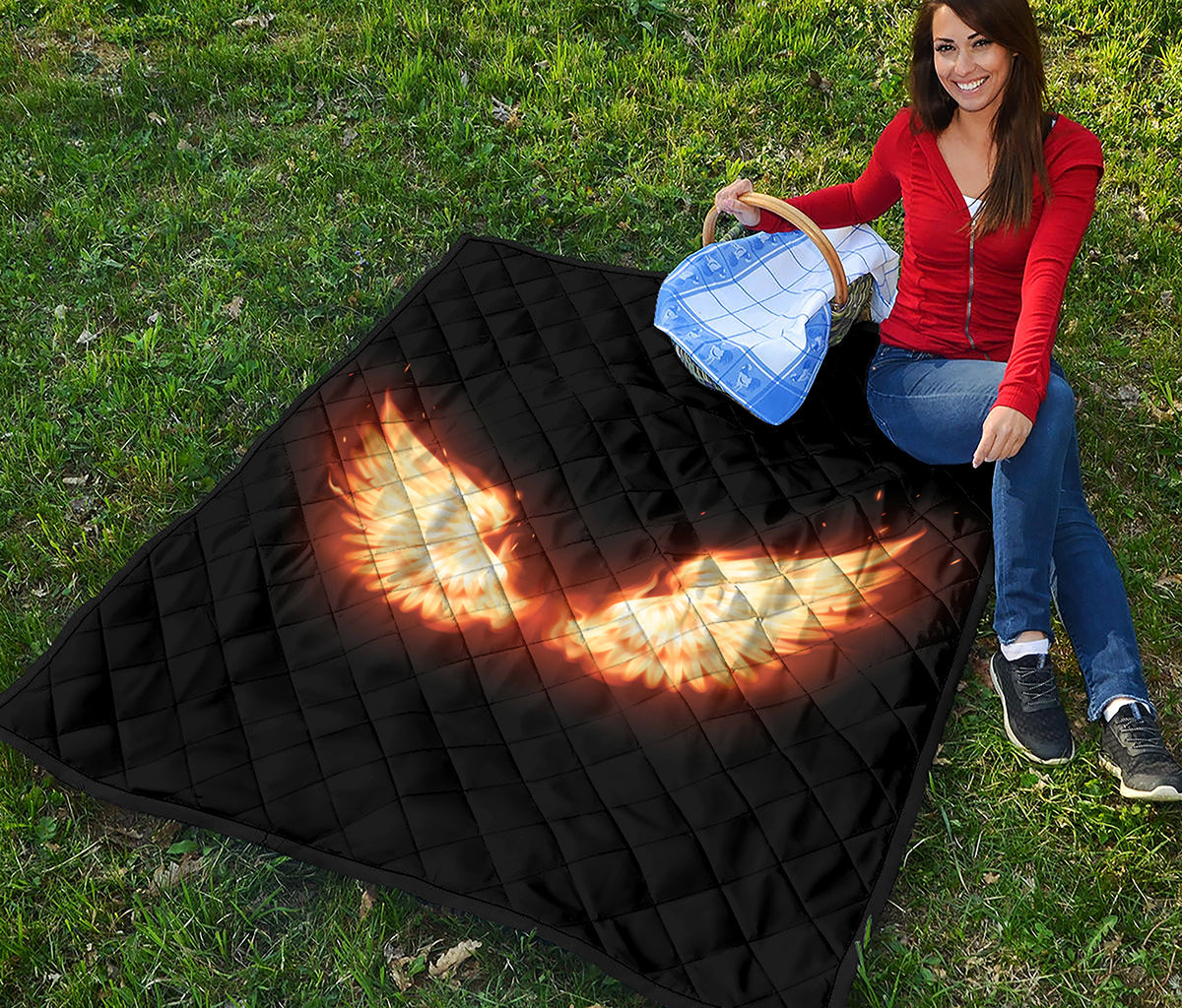 Flame Wings Print Quilt