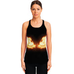 Flame Wings Print Women's Racerback Tank Top
