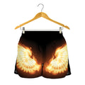 Flame Wings Print Women's Shorts